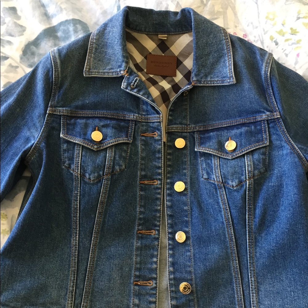 Burberry denim jacket size 10